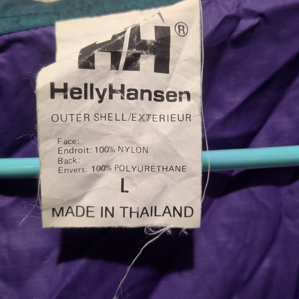 Vintage 90's Helly Hansen Vibrant Purple Windbreaker Jacket Size L - Picture 7 of 7